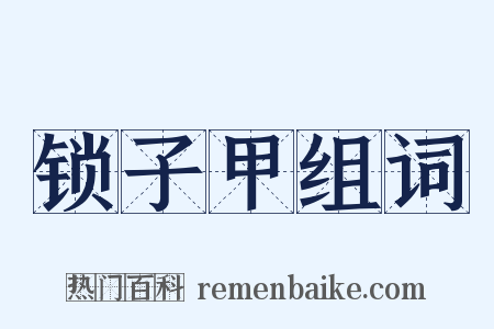 锁子甲组词是什么意思的图片